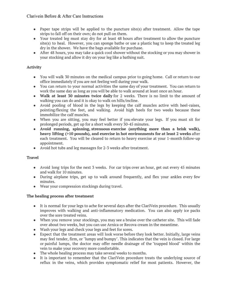 Clarivein After Care Instructions-3