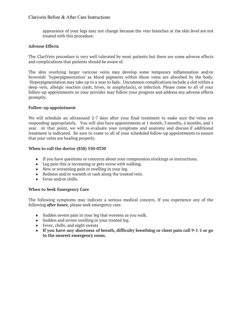 Clarivein After Care Instructions-4