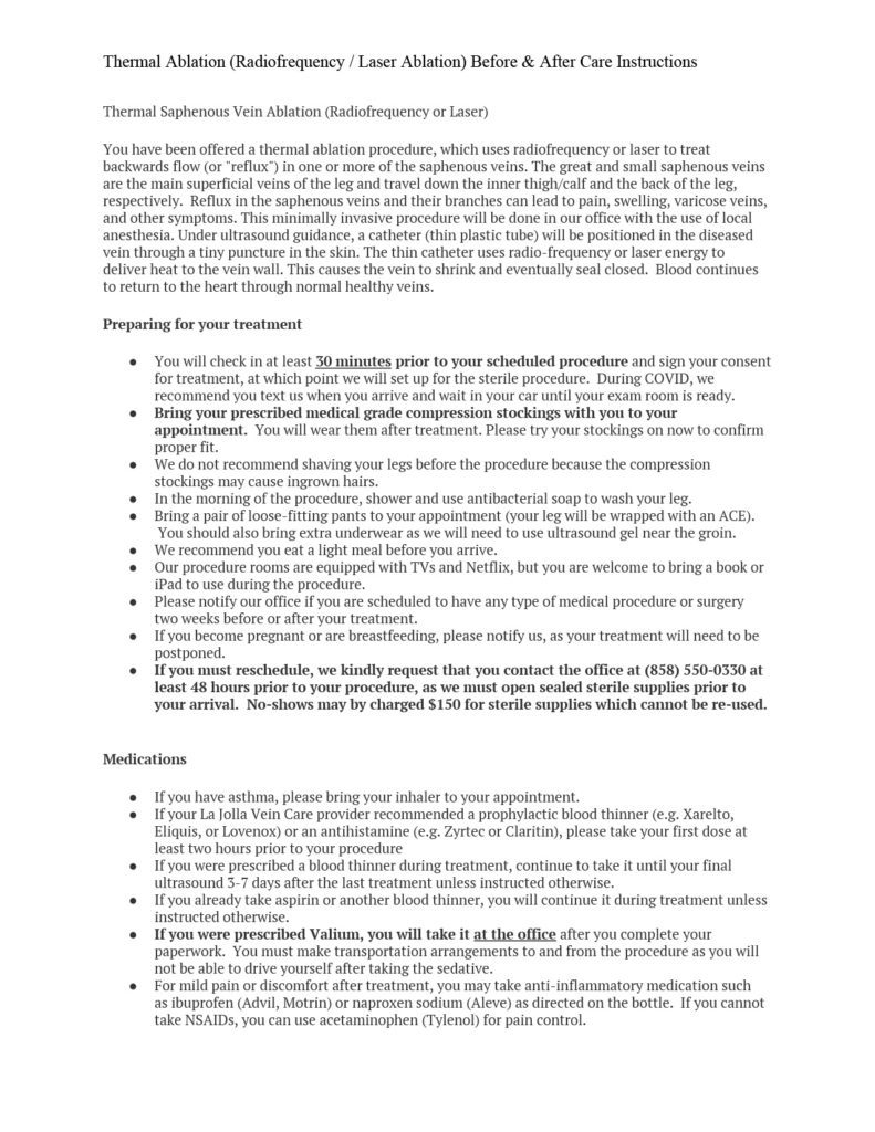 thermal Ablation After Care Instructions-1