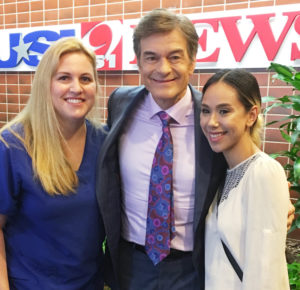 Dr. Nisha Bunke with Dr. Oz